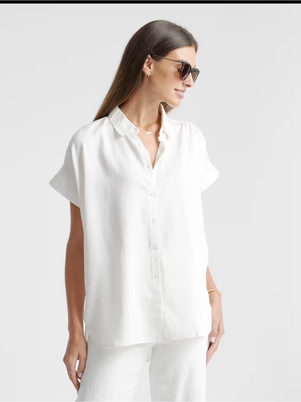 NWT Quince Vintage Wash Tencel Camp Shirt | Size S